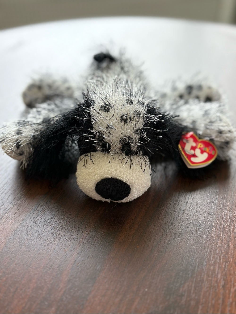Ty Punkies Retired 2002 "Polka-Dot" Dog Beanbag Plush w/ Original Tag